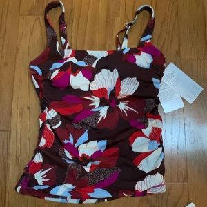 Athleta square neck bra cup tankini